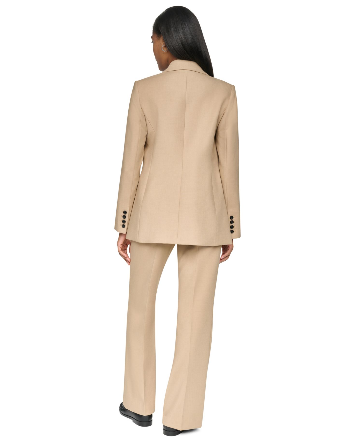 Women's Long-Sleeve Notch Collar Button-Front Blazer