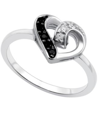 Diamond Heart Ring (1/10 ct. t.w.) in Sterling Silver