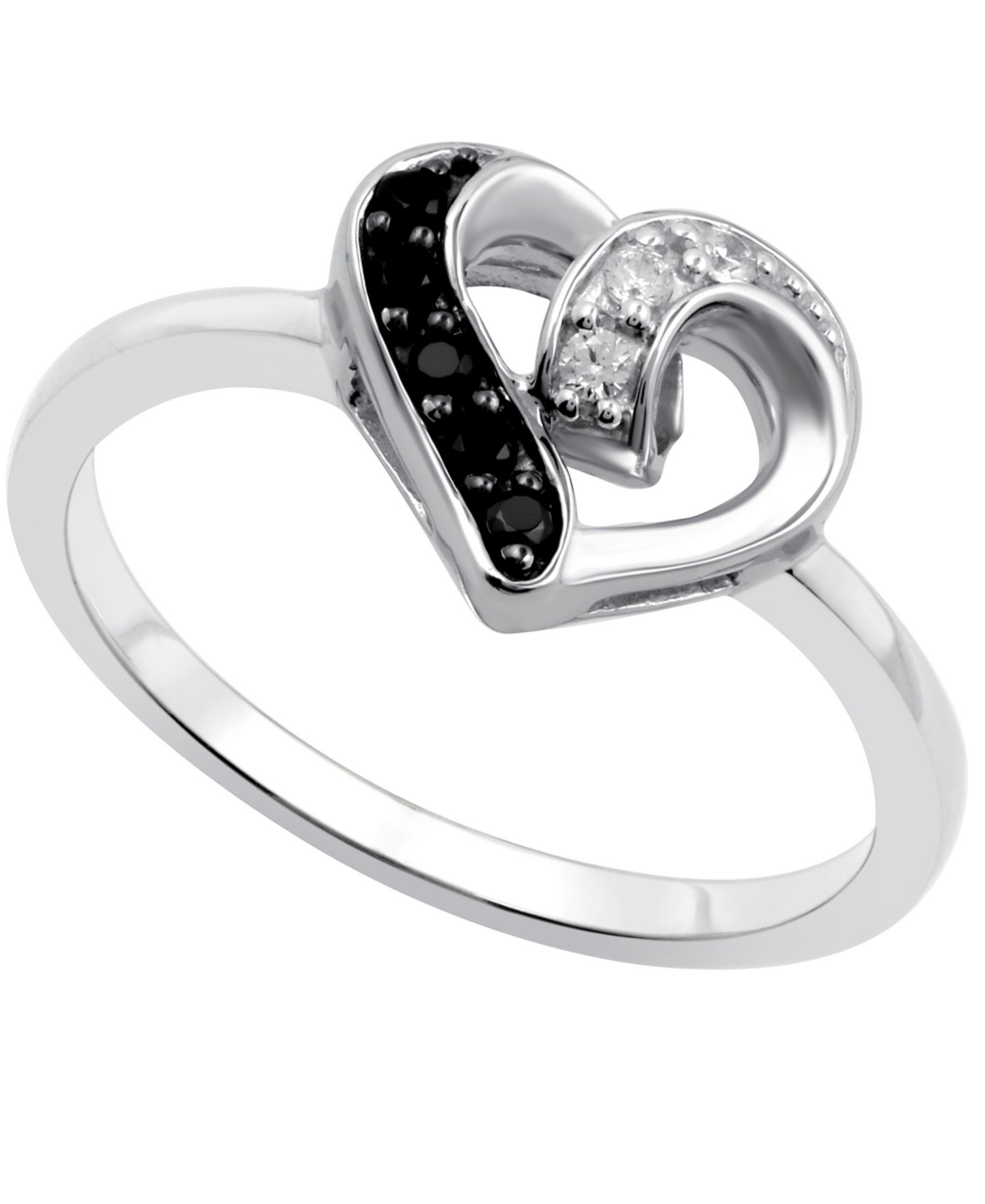 Diamond Heart Ring (1/10 ct. t.w.) in Sterling Silver