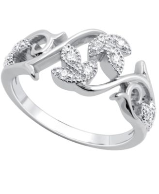 Diamond Vine Ring in Sterling Silver (1/10 ct. t.w.)