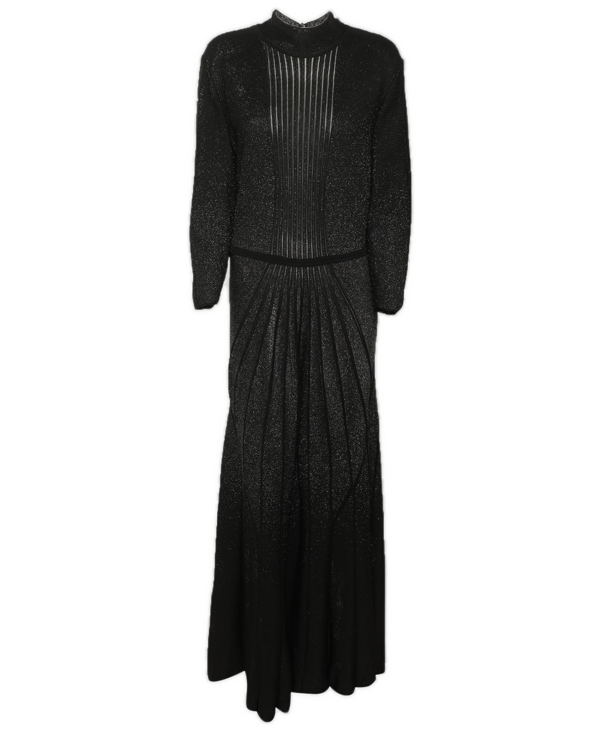 Pre-Owned Roberto Cavalli Women's Metallic Lurex Knit Long Dress
