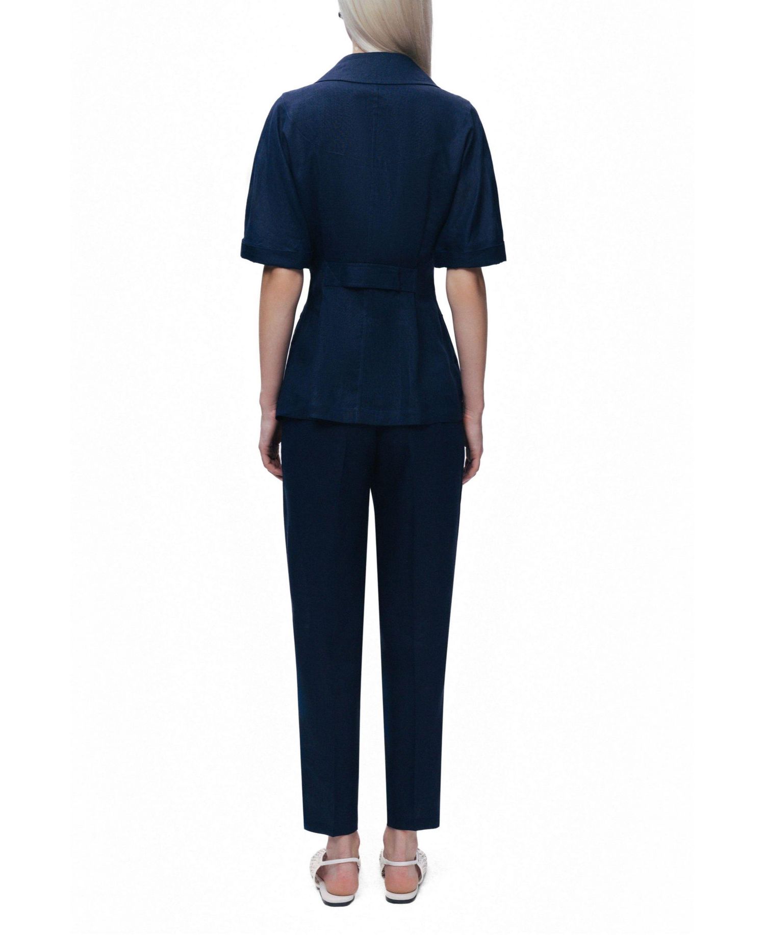 Women's Short Sleeve Blazer Jacket