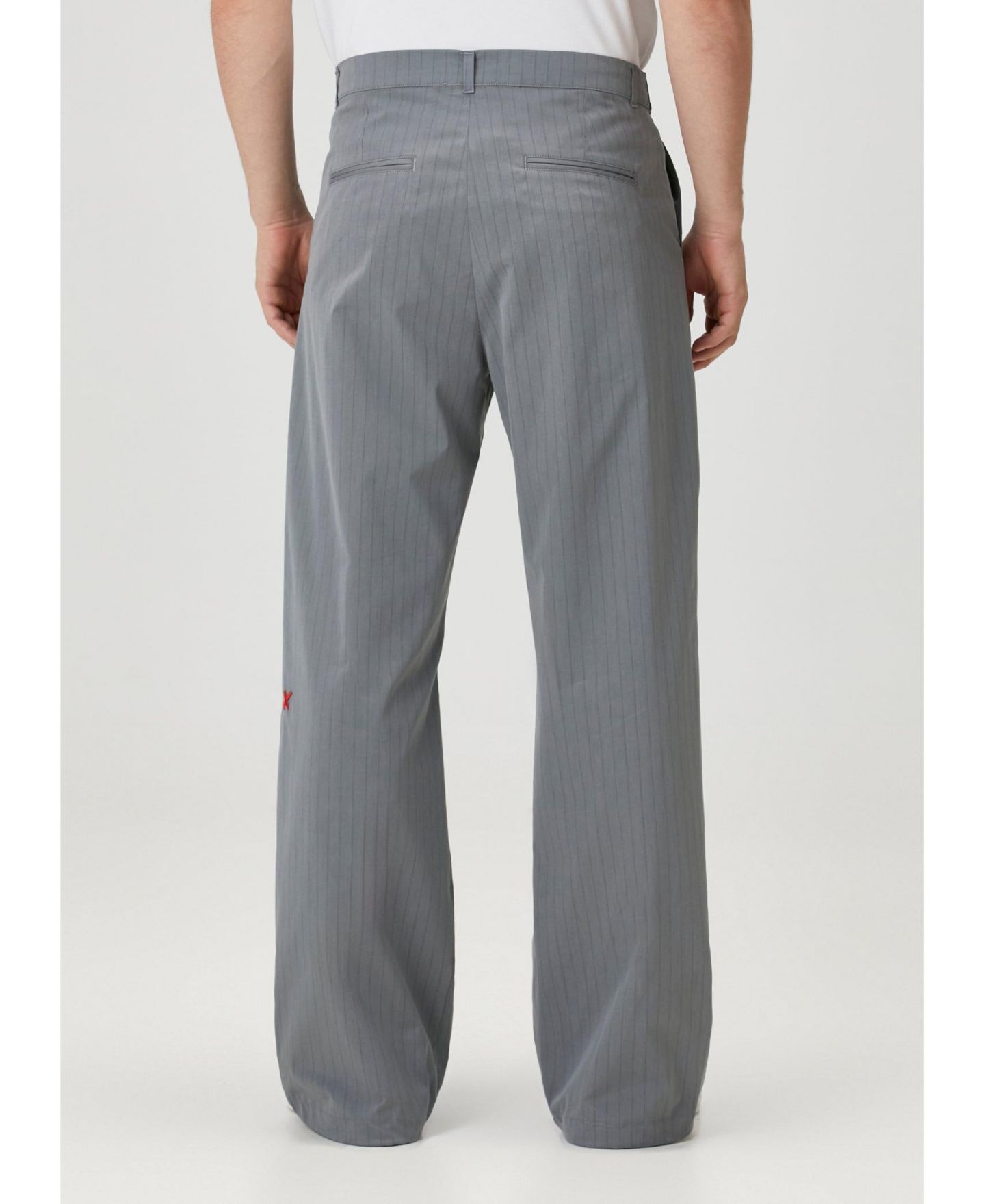 Мужской ремень PCFG Cotton Blend Striped Woven Pant With Belt, цвет: Серый — фото 5