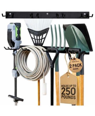 Wall Mount Garden Tool Organizer Rack Hooks