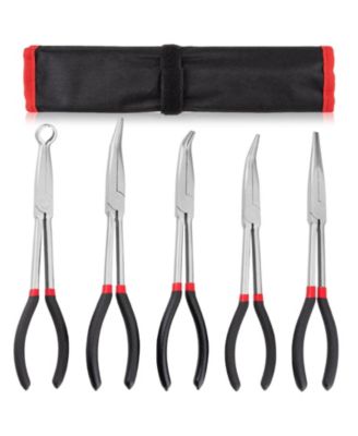 Bent Nose Pliers 11 Inches  Extra Long Set Straight Circle Precision Work