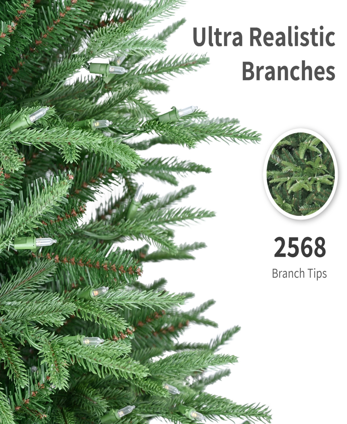 Puleo International 6.5" Pre-Lit Artificial Fraser Fir Slim Tree