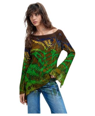 Women's Asymmetric Printed Blouse M. C. Lacroix