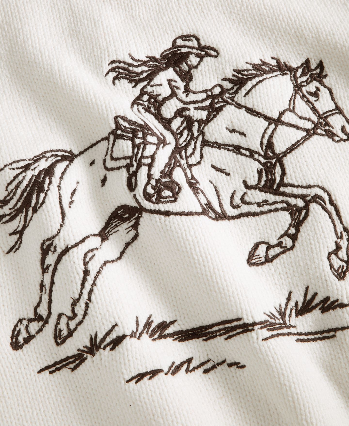 Женский свитер On 34th Crewneck Embroidered Horse Long-Sleeve, цвет: Зимняя слоновая кость — фото 5