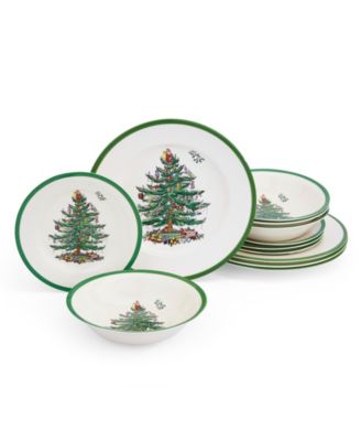 Christmas Tree 12-Piece Dinnerware Set