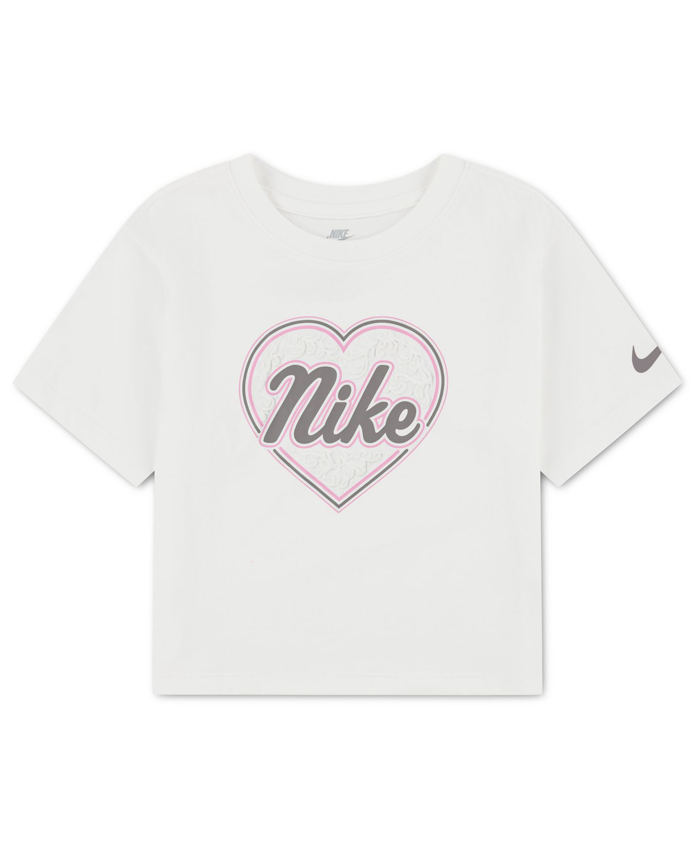 Футболка Nike Juxta-Girl Short-Sleeve Boxy T-Shirt для девочек, цвет: Молочный — фото 4