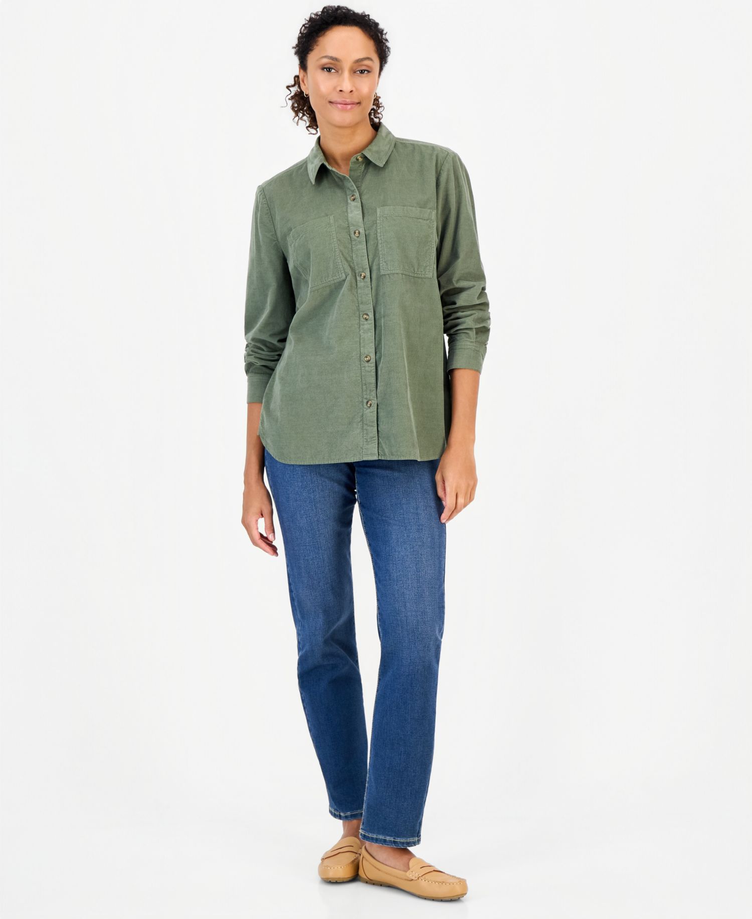 Petite Cotton Corduroy Shirt