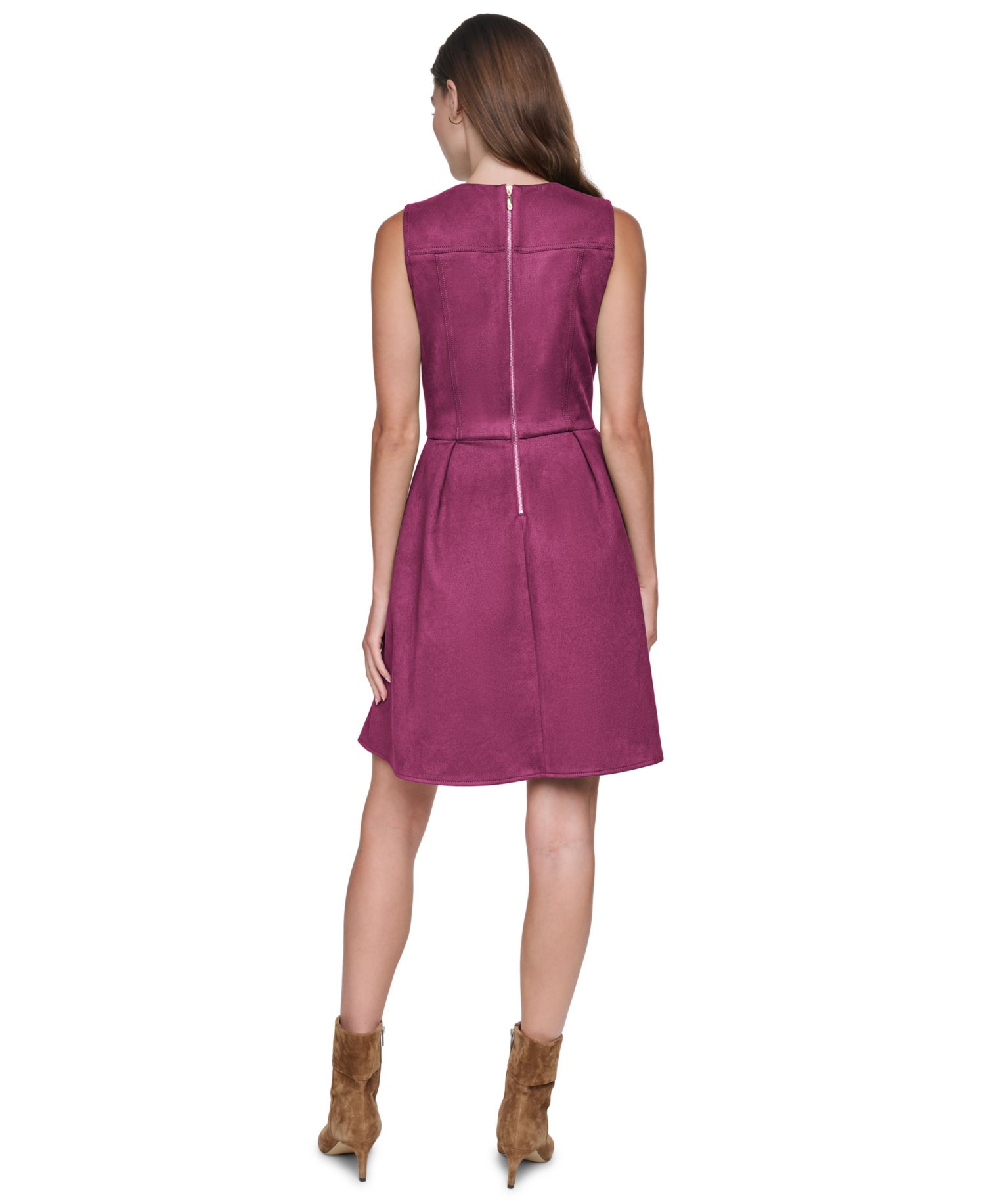 Women's Crew Neck Fit & Flare Dress