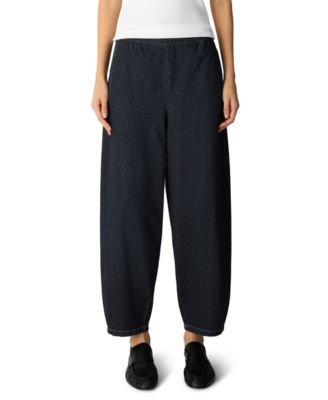 Petite Pull-On High-Rise Ankle Lantern Pant, 27" Inseam