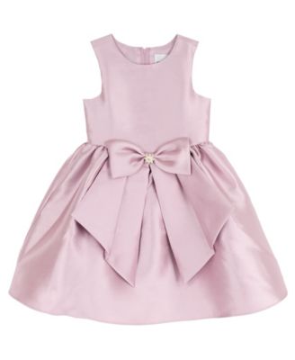 Girls' 7-16 Solid Mikado Drop Waist Dress