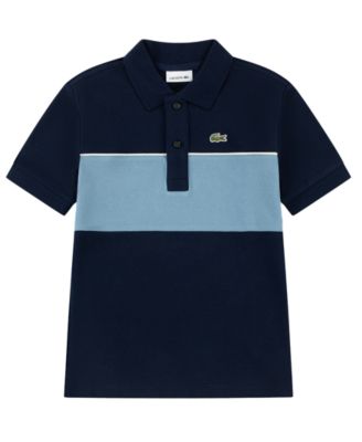 Boys' 10-16 Short-Sleeve Chest Stripe Polo Shirt