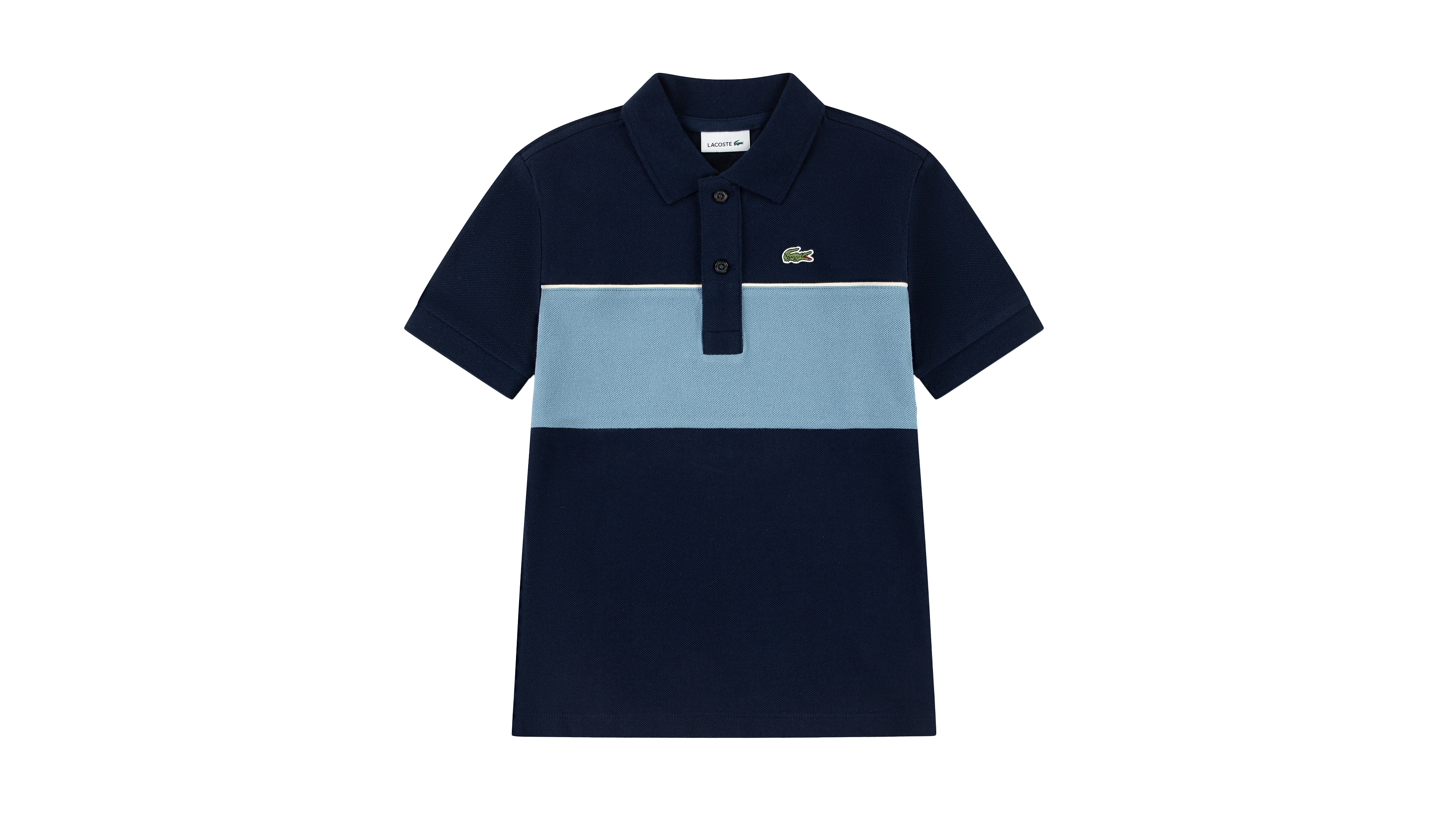 Lacoste Boys' 10-16 Short-Sleeve Chest Stripe Polo Shirt