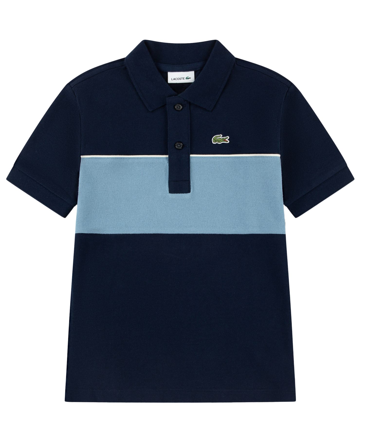 Boys' 10-16 Short-Sleeve Chest Stripe Polo Shirt