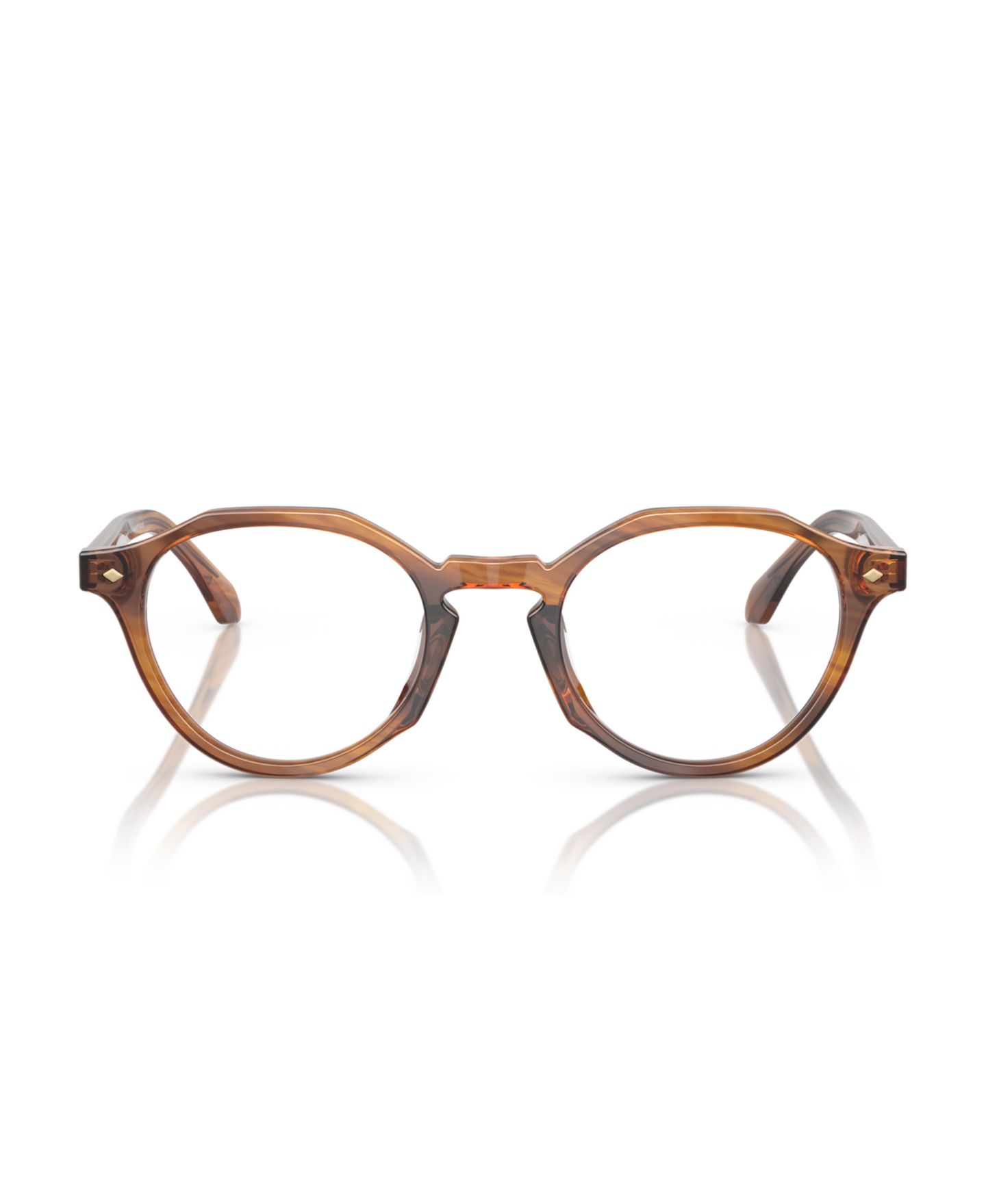 Мужские очки Giorgio Armani Eyeglasses, AR7264U, цвет: Полосатый коричневый — фото 7