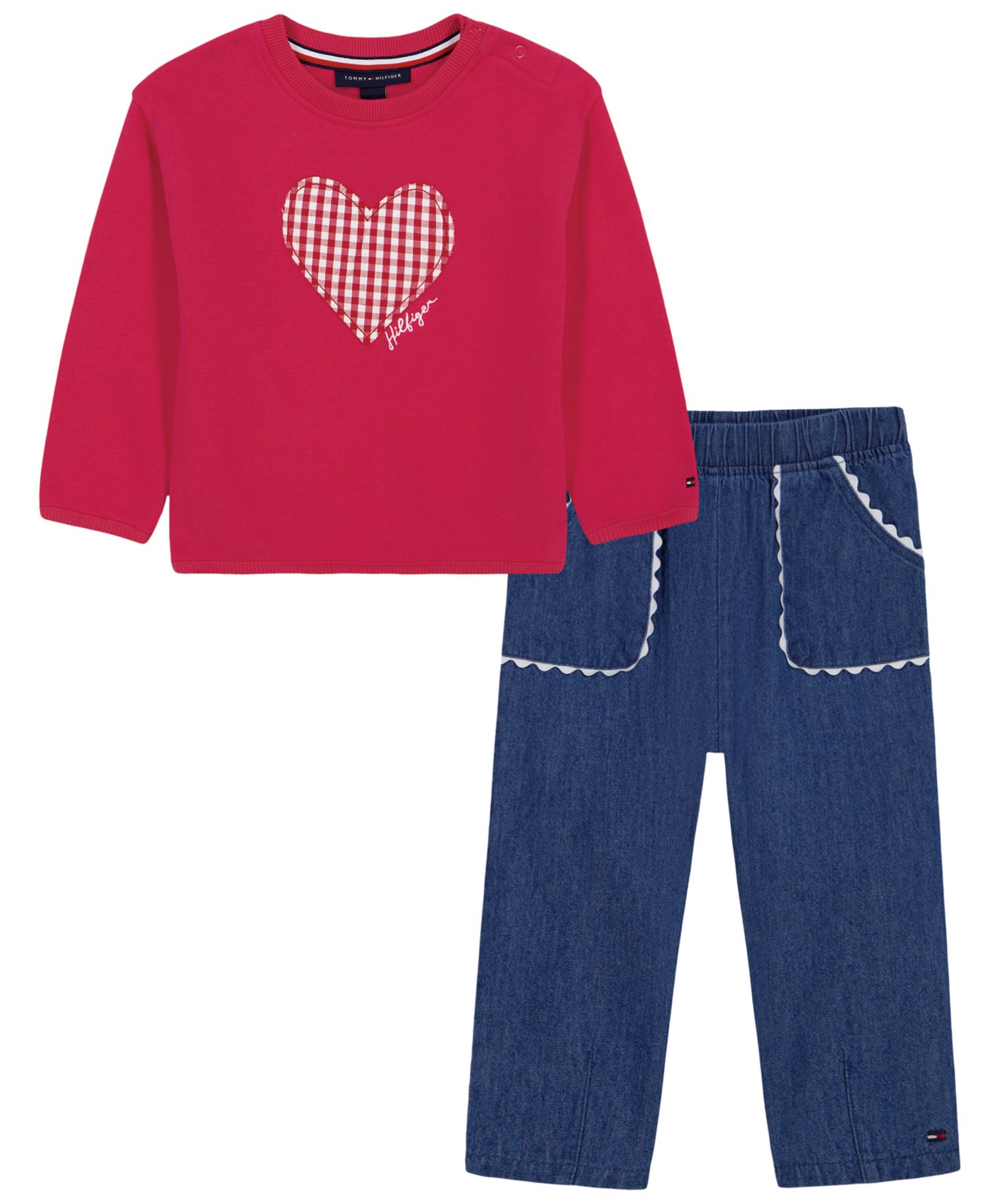 Baby Girls' Long-Sleeve T-Shirt and Pants, 2-Piece Set