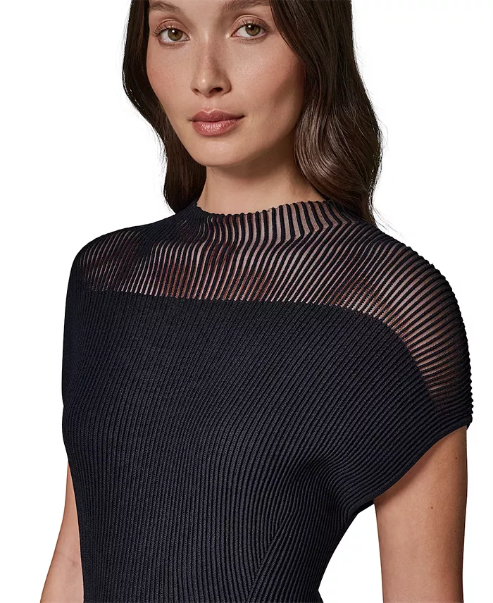 Women's Mock Neck Midi Dress - thumbnail 3