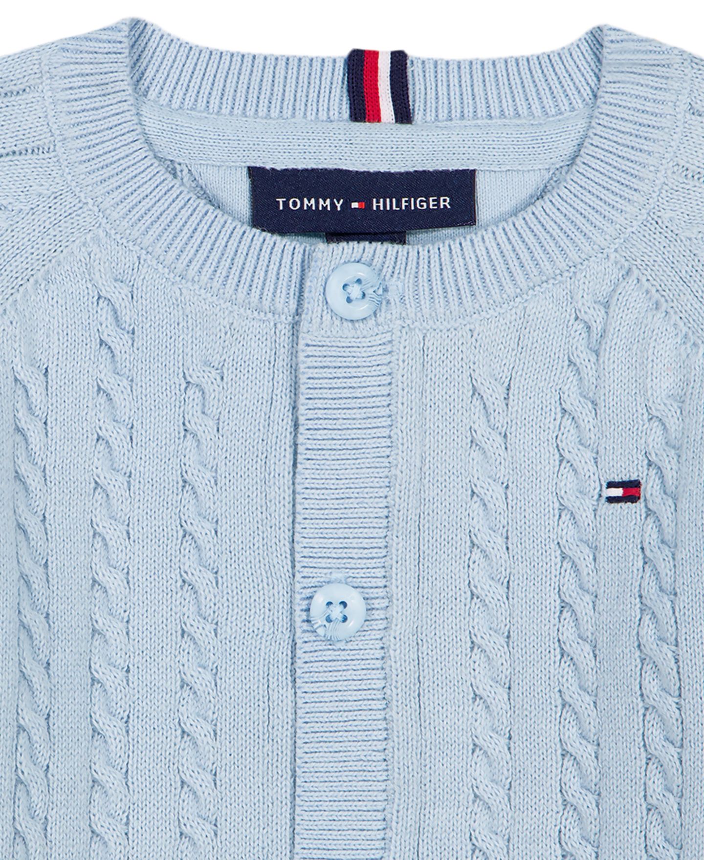 Детский комплект Tommy Hilfiger для малыша: кардиган с длинным рукавом и брюки, 2 предмета, цвет: Синий — фото 3