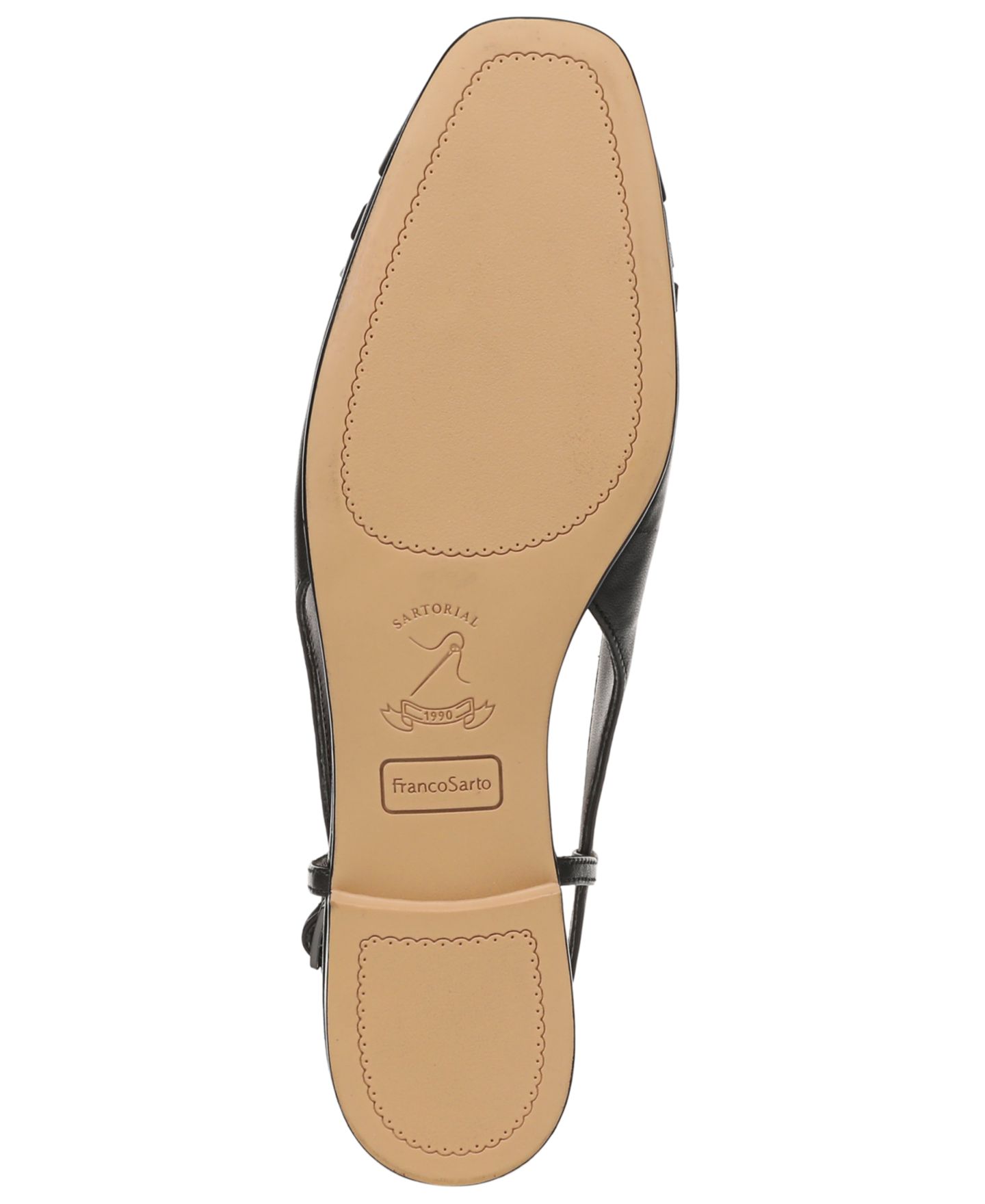 Женские балетки Franco Sarto Ethel Slingback Dress Flats, цвет: Чёрный кожаный — фото 5