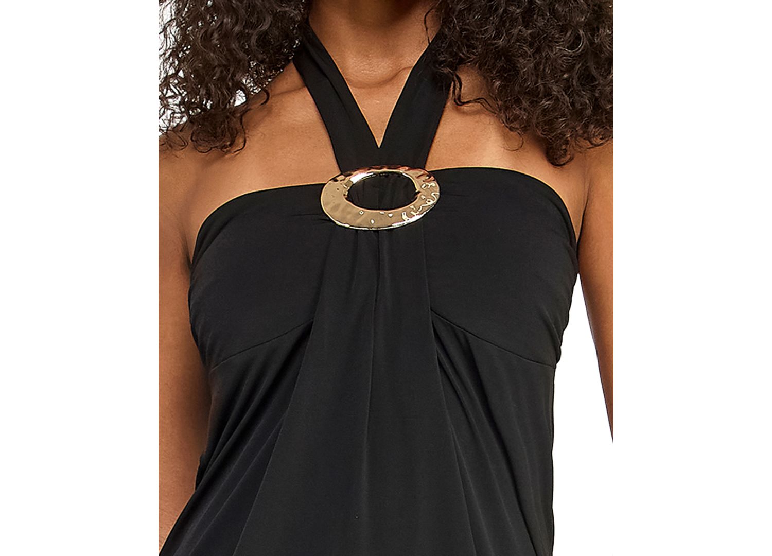 Women's Halter Ruched Mini Dress