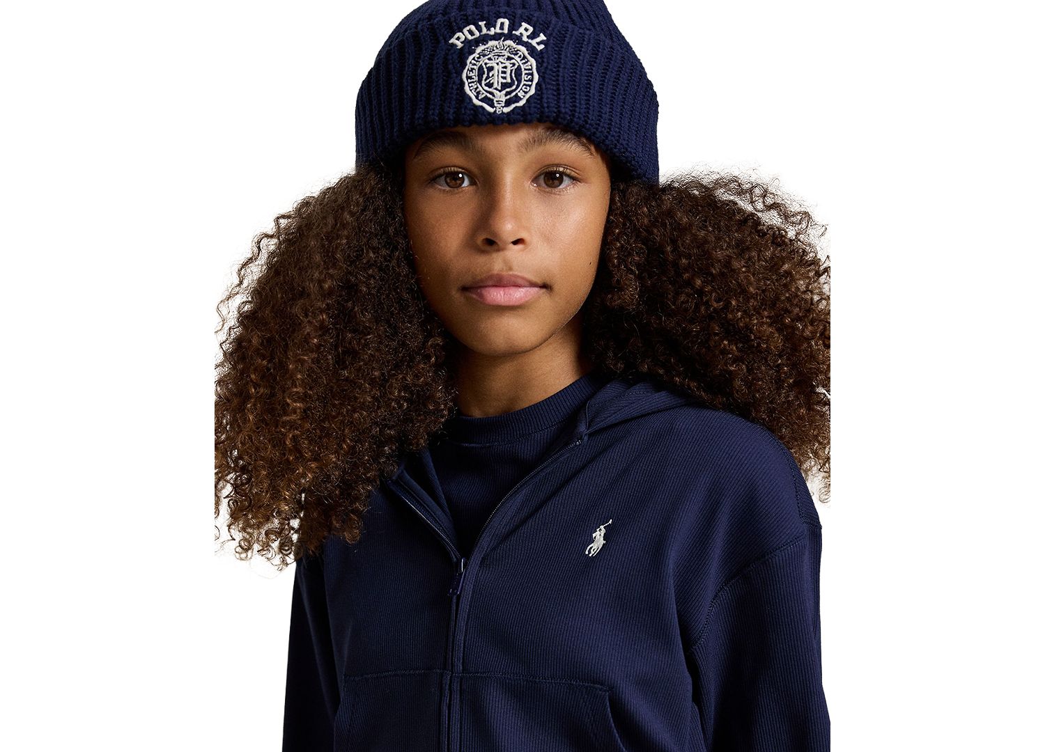 Girls' 7-16 Ribbed Boxy Full-Zip Hoodie
