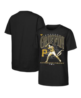 Big Boys and Girls Konnor Griffin Black Pittsburgh Pirates Stance Name & Number T-Shirt
