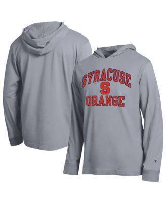 Men's Heather Gray Syracuse Orange High Motor All-Star Long Sleeve Hooded T-Shirt