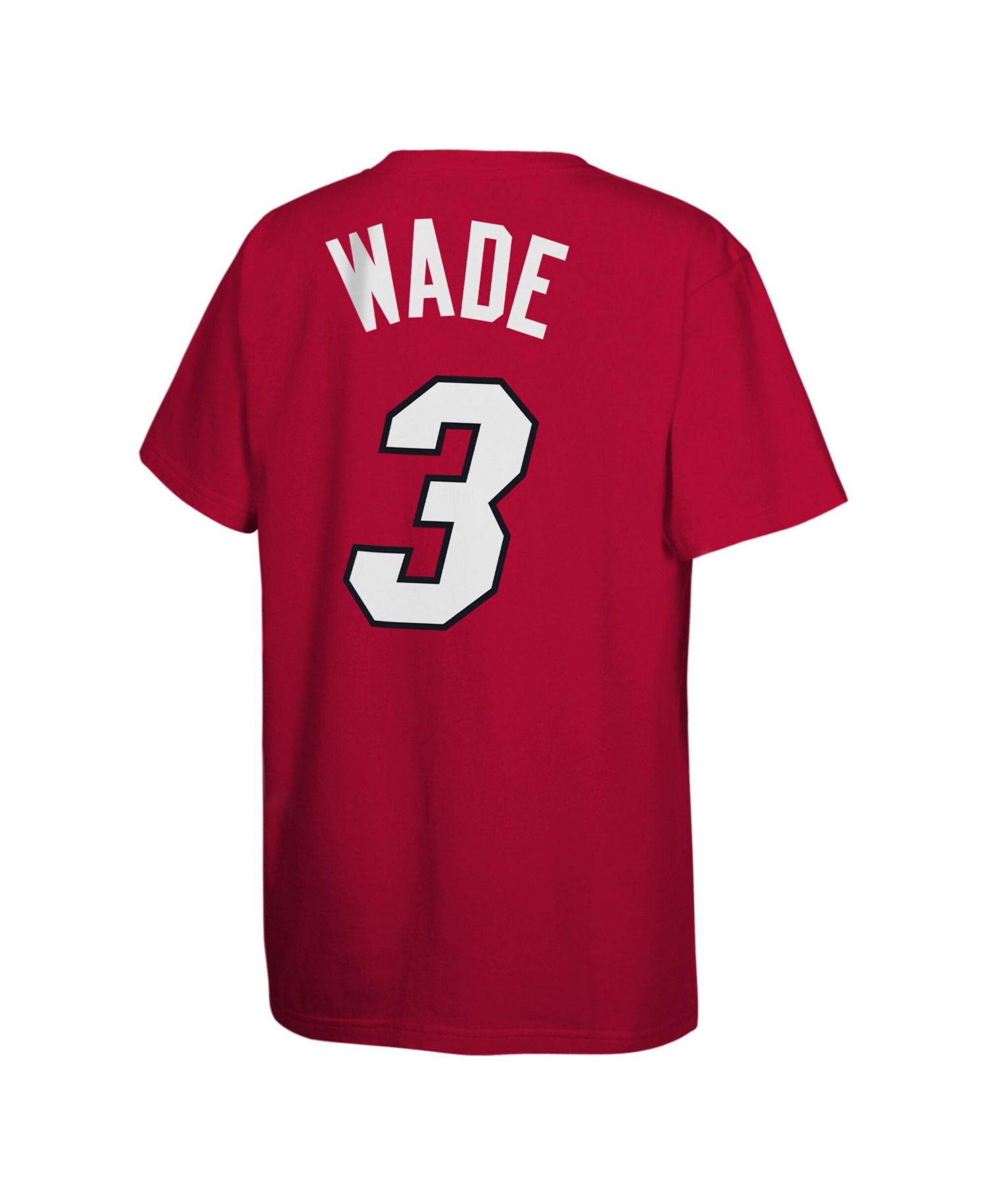 Big Boys and Girls Dwyane Wade Red Miami Heat Hardwood Classics Name & Number T-Shirt