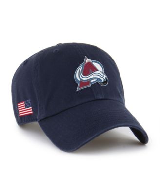 Men's and Women's Navy Colorado Avalanche Heritage Flag Clean Up Adjustable Hat