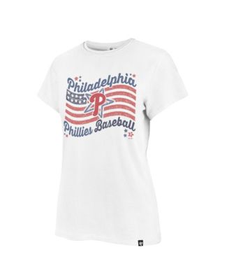 47 Brand Women's White Philadelphia Phillies Americana Regional Frankie T-Shirt