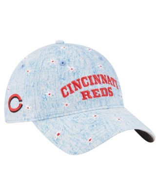 Women's Light Blue Cincinnati Reds Daisy All Over 9TWENTY Adjustable Hat