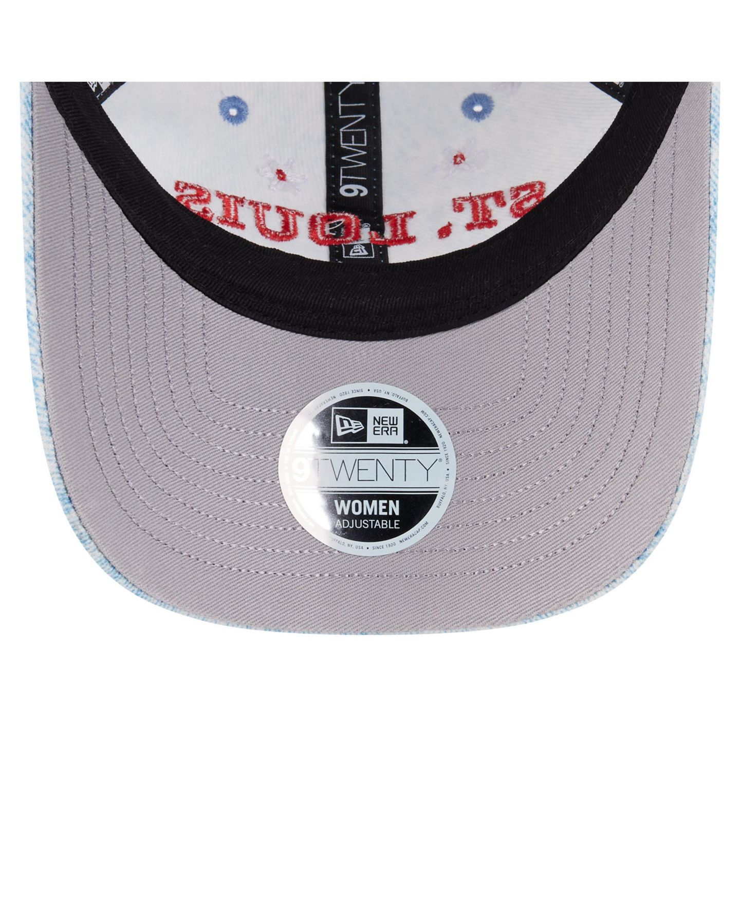 Женская кепка New Era Light Blue St. Louis Cardinals Daisy All Over 9TWENTY Adjustable Hat — фото 2