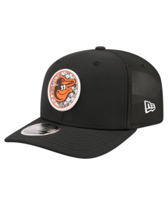 Men's Black Baltimore Orioles Floral Patch 9SEVENTY Adjustable Hat