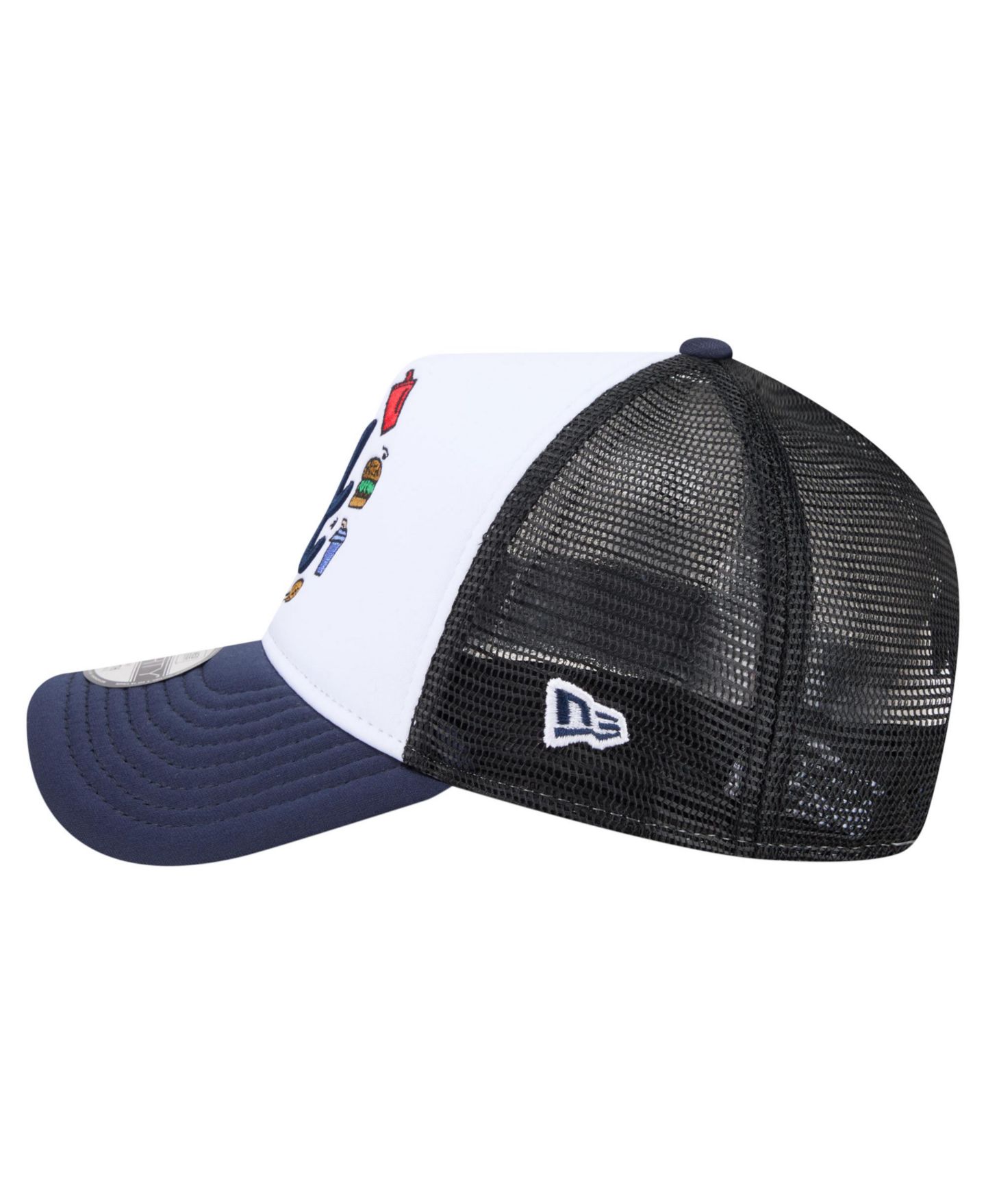 Детская кепка New Era White/Navy Atlanta Braves Food A-Frame 9FORTY Trucker Adjustable Hat — фото 2