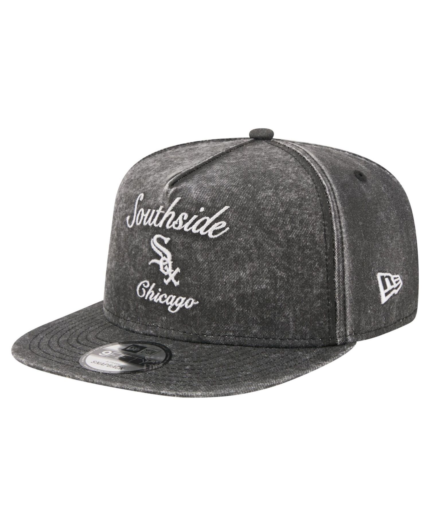 Men's Black Chicago White Sox City Slogan A-Frame 9FIFTY Snapback Hat