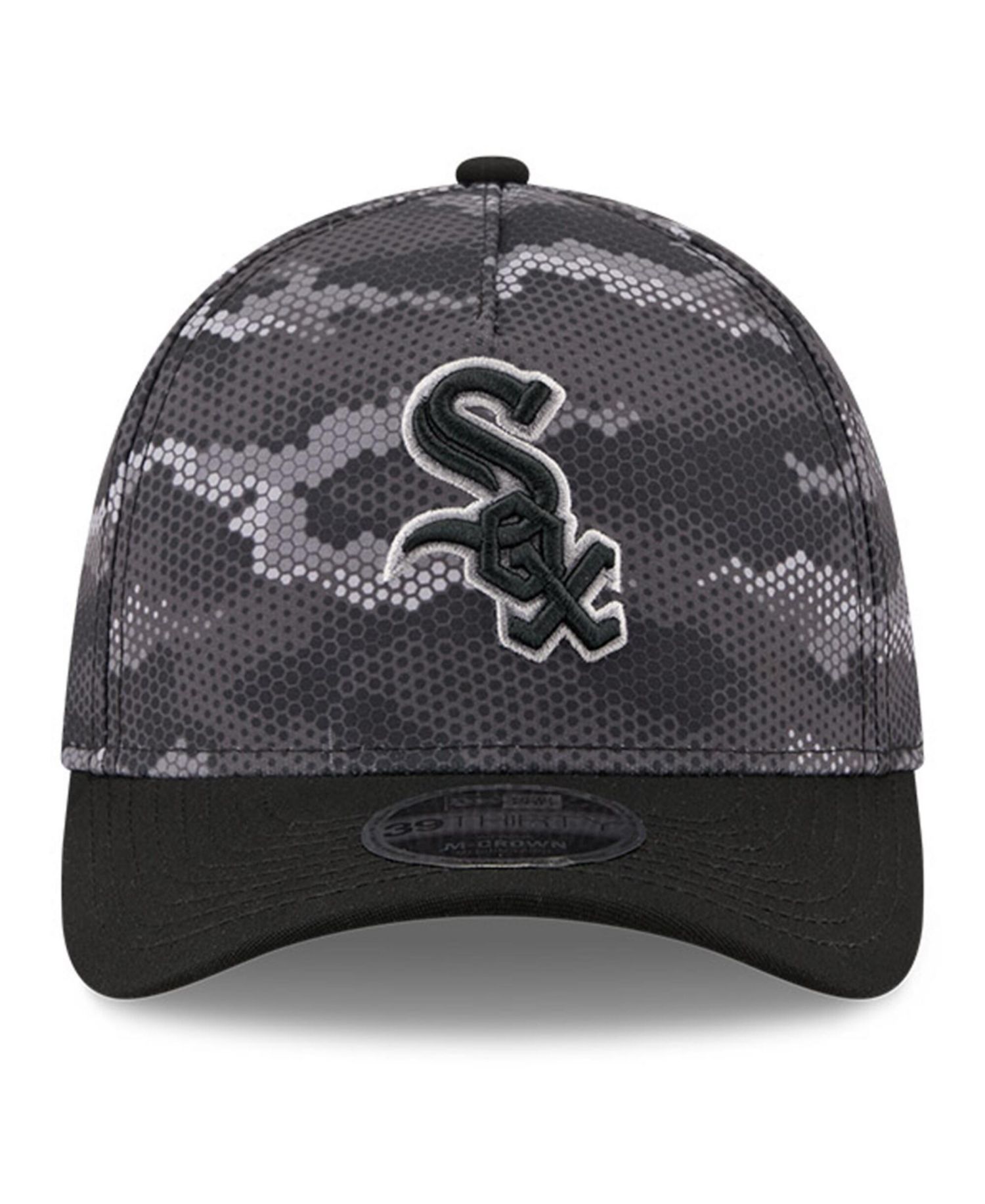 Men's Black Chicago White Sox Camo 39THIRTY A-Frame Flex Hat