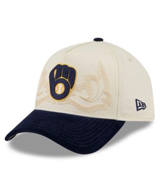 Men's Stone Milwaukee Brewers Western Stitch 9FORTY A-Frame Adjustable Hat