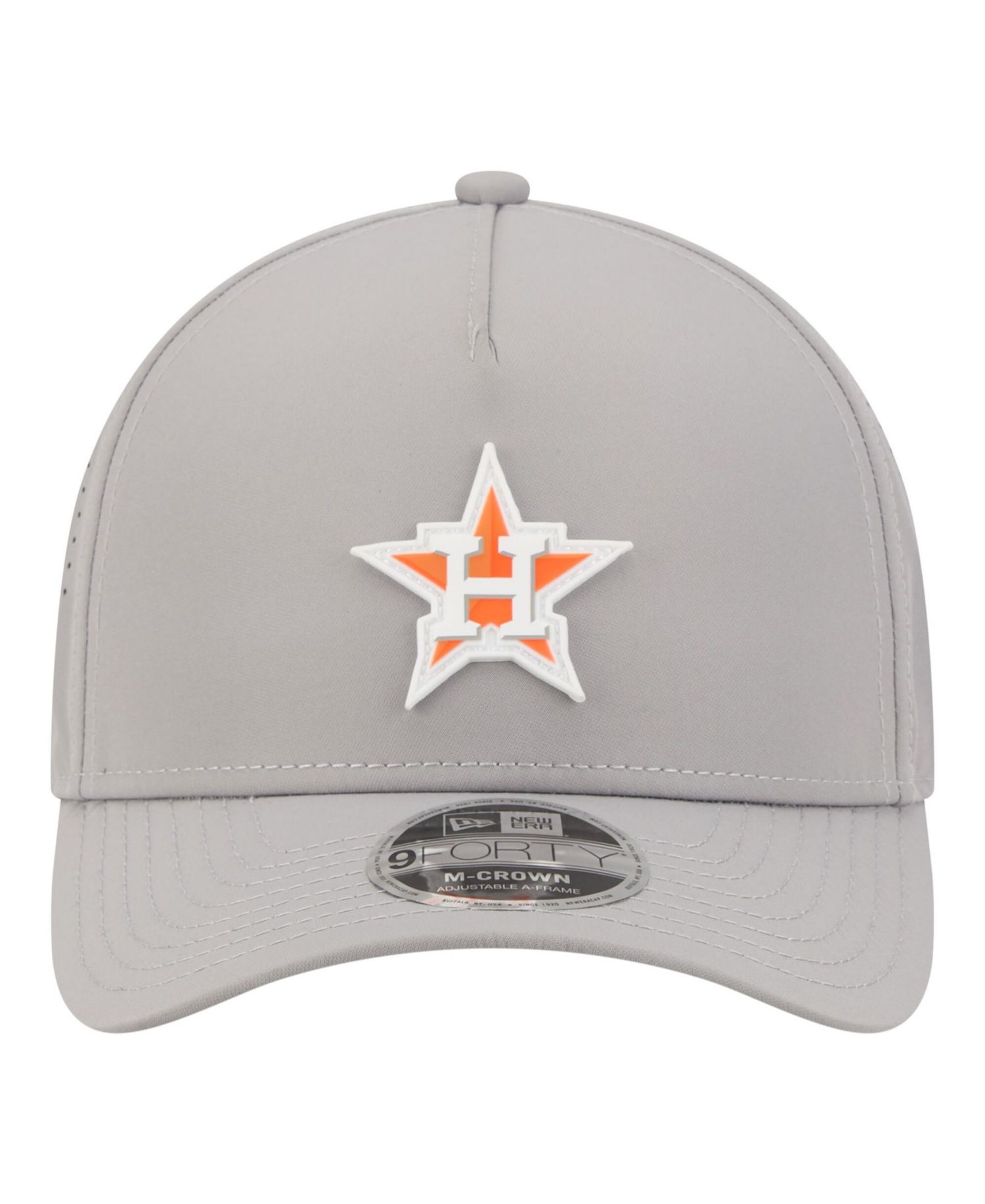 Men's Gray Houston Astros Micro Logo 9FORTY M-Crown A-Frame Adjustable Hat