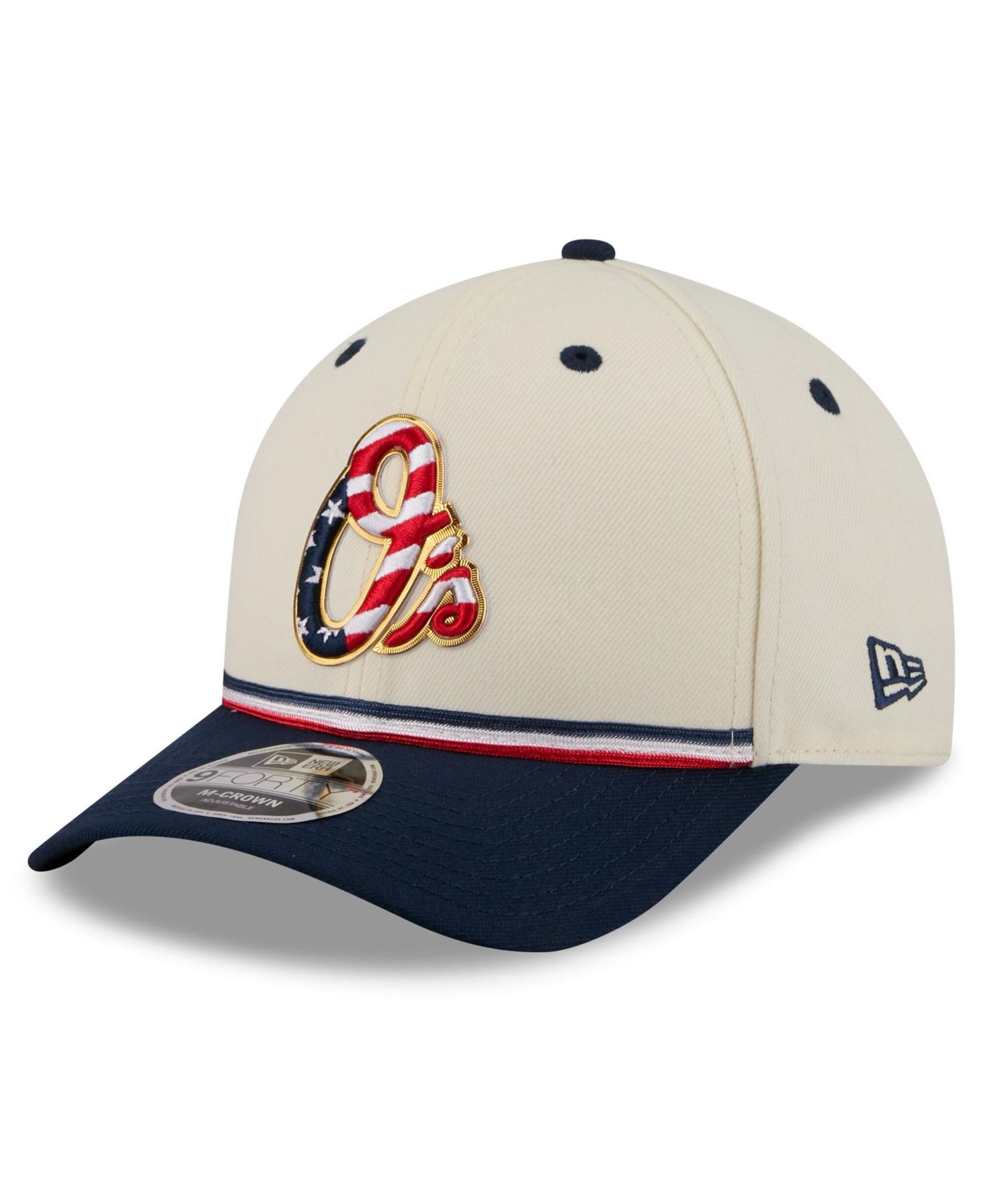 Детская кепка New Era Cream/Navy Baltimore Orioles USA 250 9FORTY M-Crown Adjustable Hat — фото 2