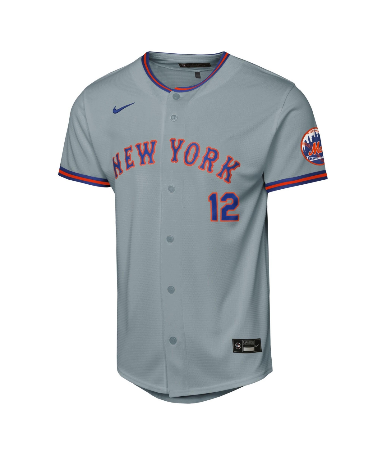 Nike Big Boys and Girls Francisco Lindor Gray New York Mets Road Stadium Player Jersey