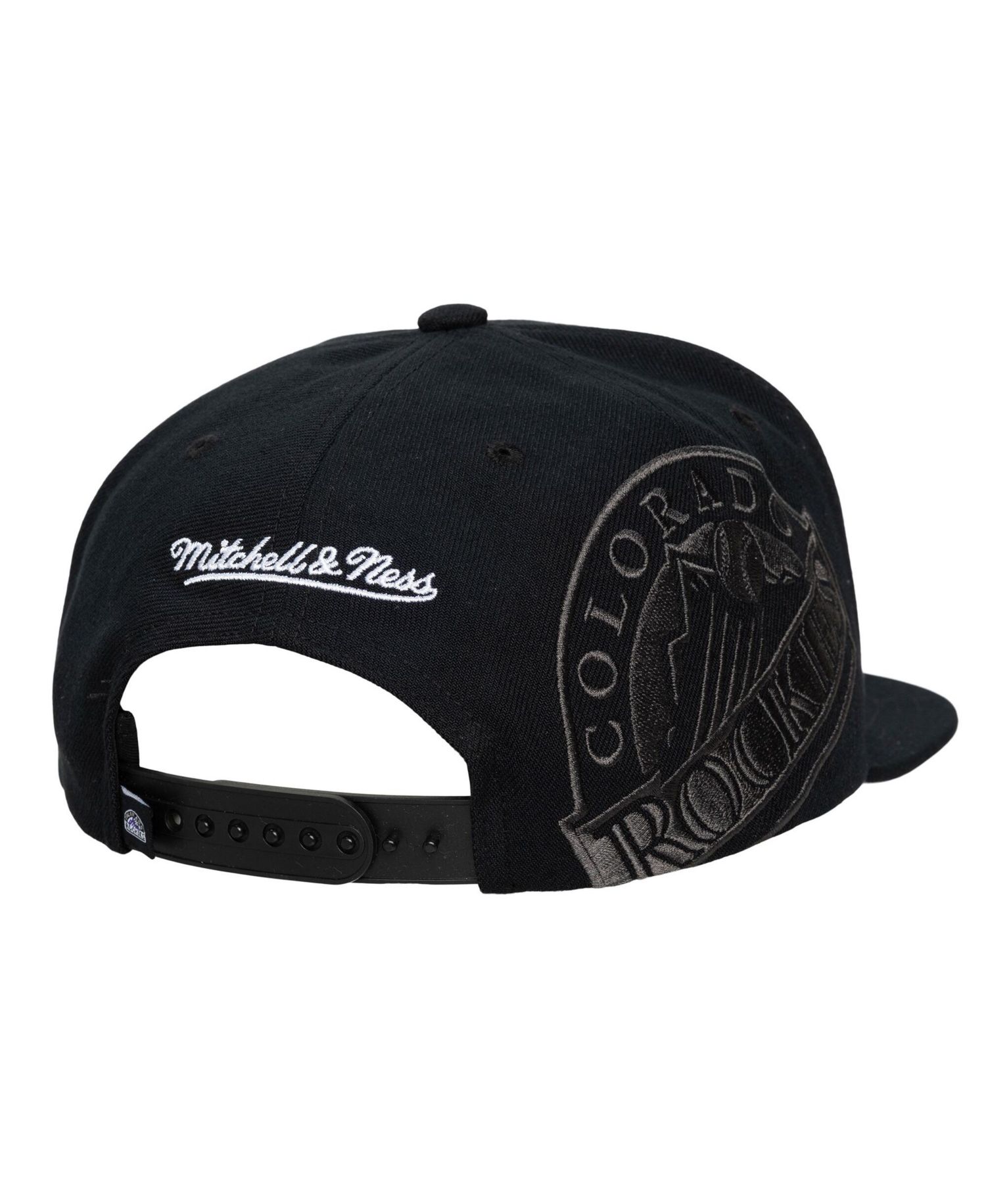 Men's and Women's Black Colorado Rockies Side Logo Snapback Hat