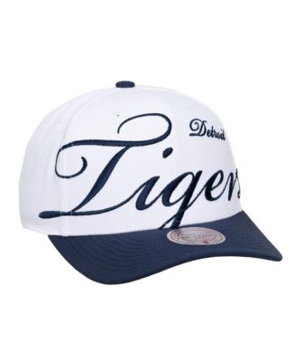 Men's and Women's White, Navy Detroit Tigers XL Script Pro Crown Adjustable Hat