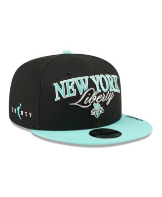 Men's and Women's Black, Mint New York Liberty WNBA Tip-Off 2026 Metal Badge A-Frame 9FIFTY Snapback Hat