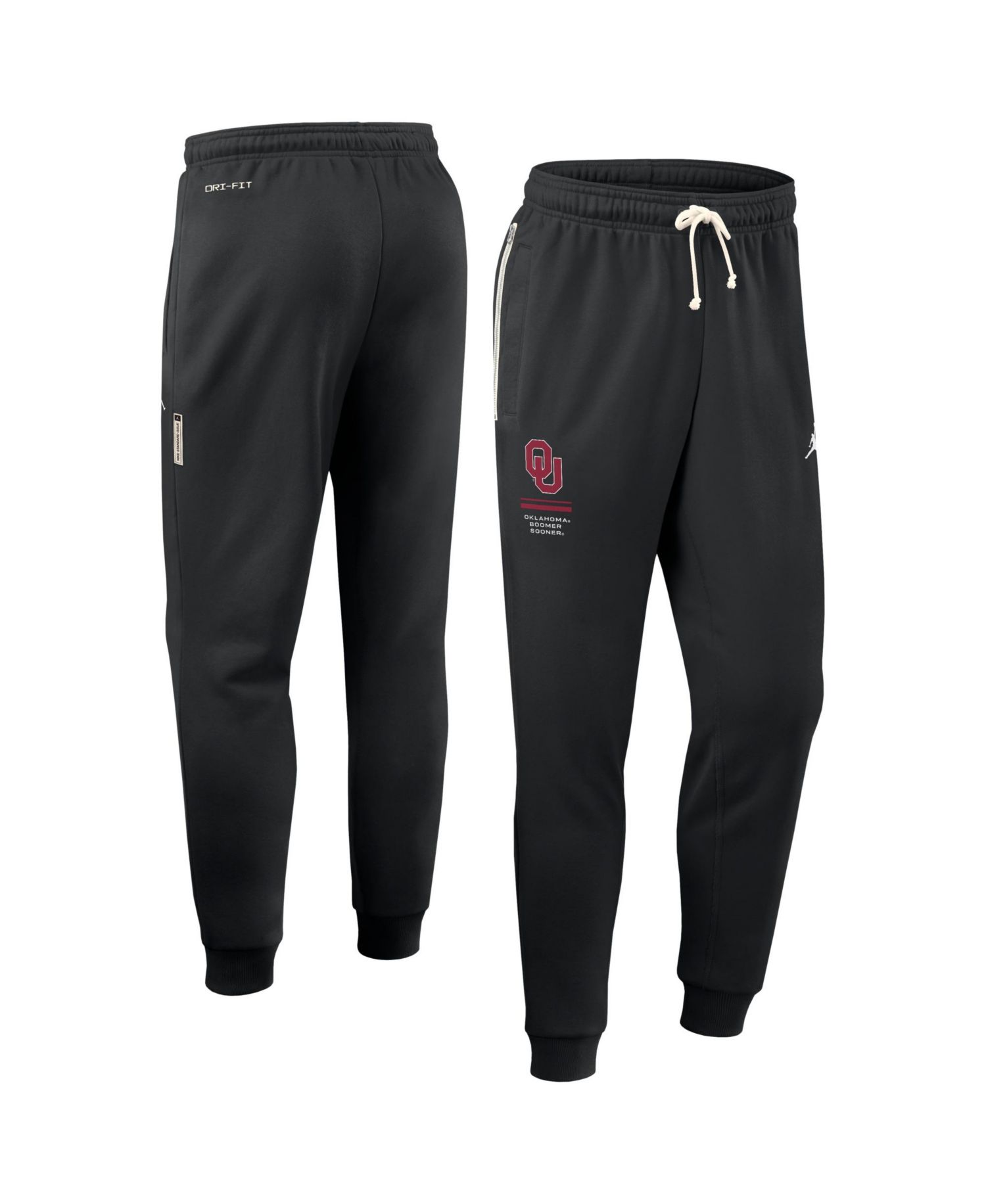 Men's Black Oklahoma Sooners 2026 Sideline Standard Issue Dri-FIT Taper Pants
