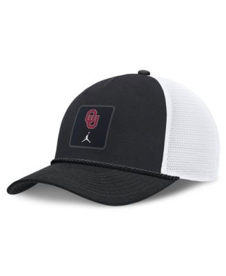 Men's and Women's Black Oklahoma Sooners 2026 On-Field Gameday Rope Trucker Adjustable Hat