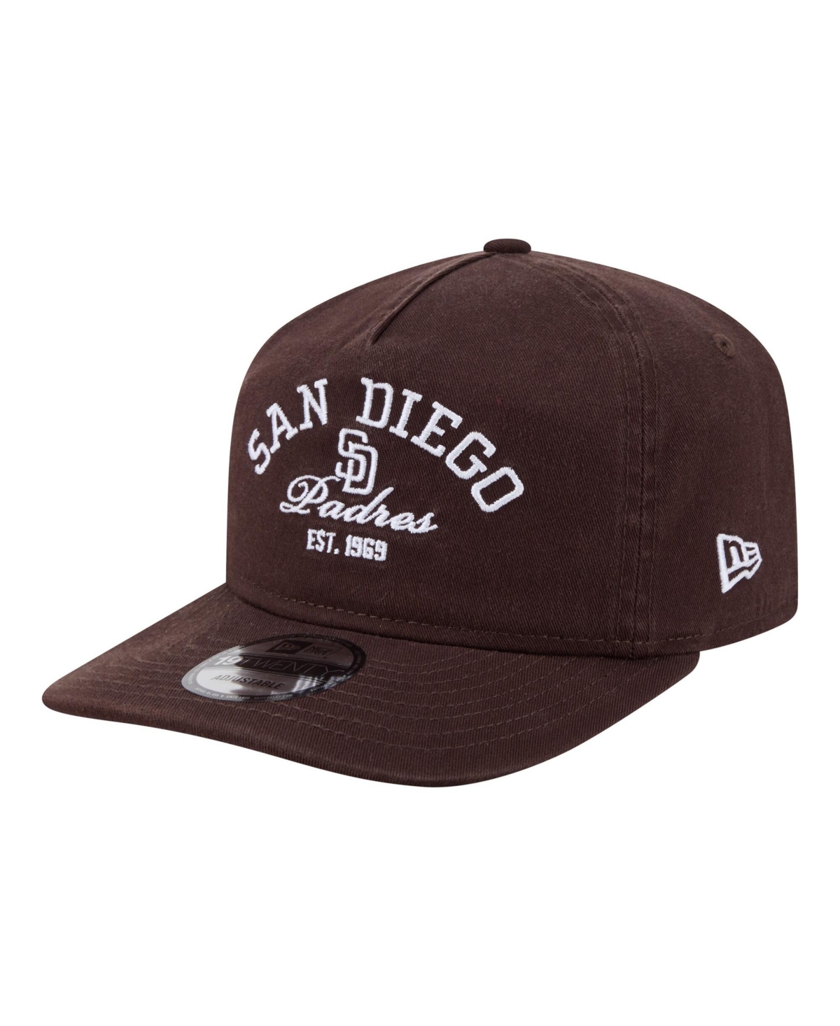 New Era Men's Brown San Diego Padres Stacked 19TWENTY Adjustable Hat