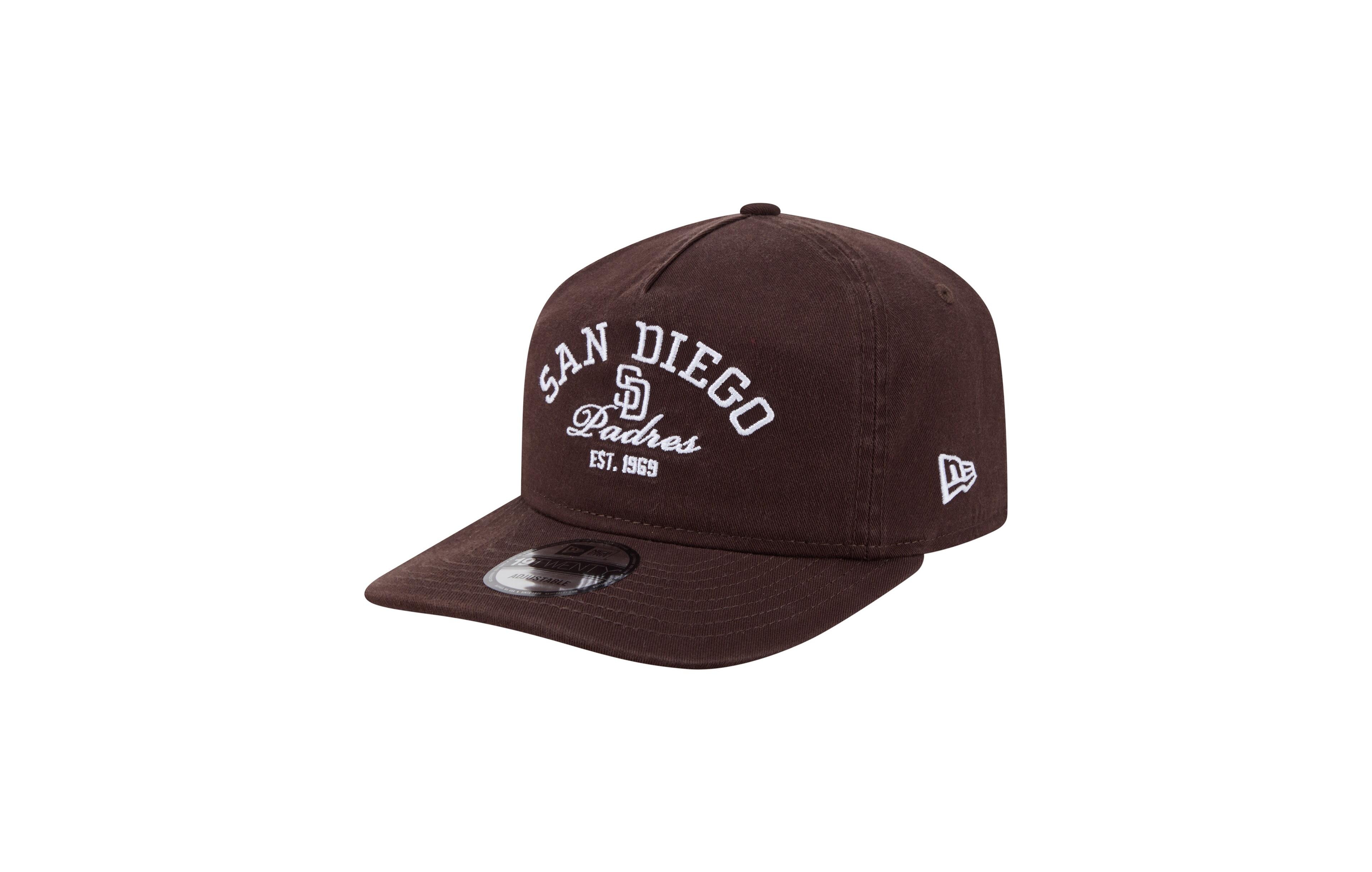 New Era Men's Brown San Diego Padres Stacked 19TWENTY Adjustable Hat